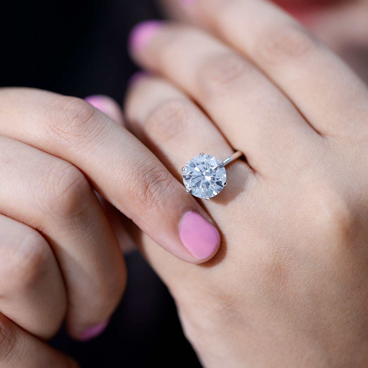 3 Carat IGI Certified Lab Grown Diamond Round Engagement Ring