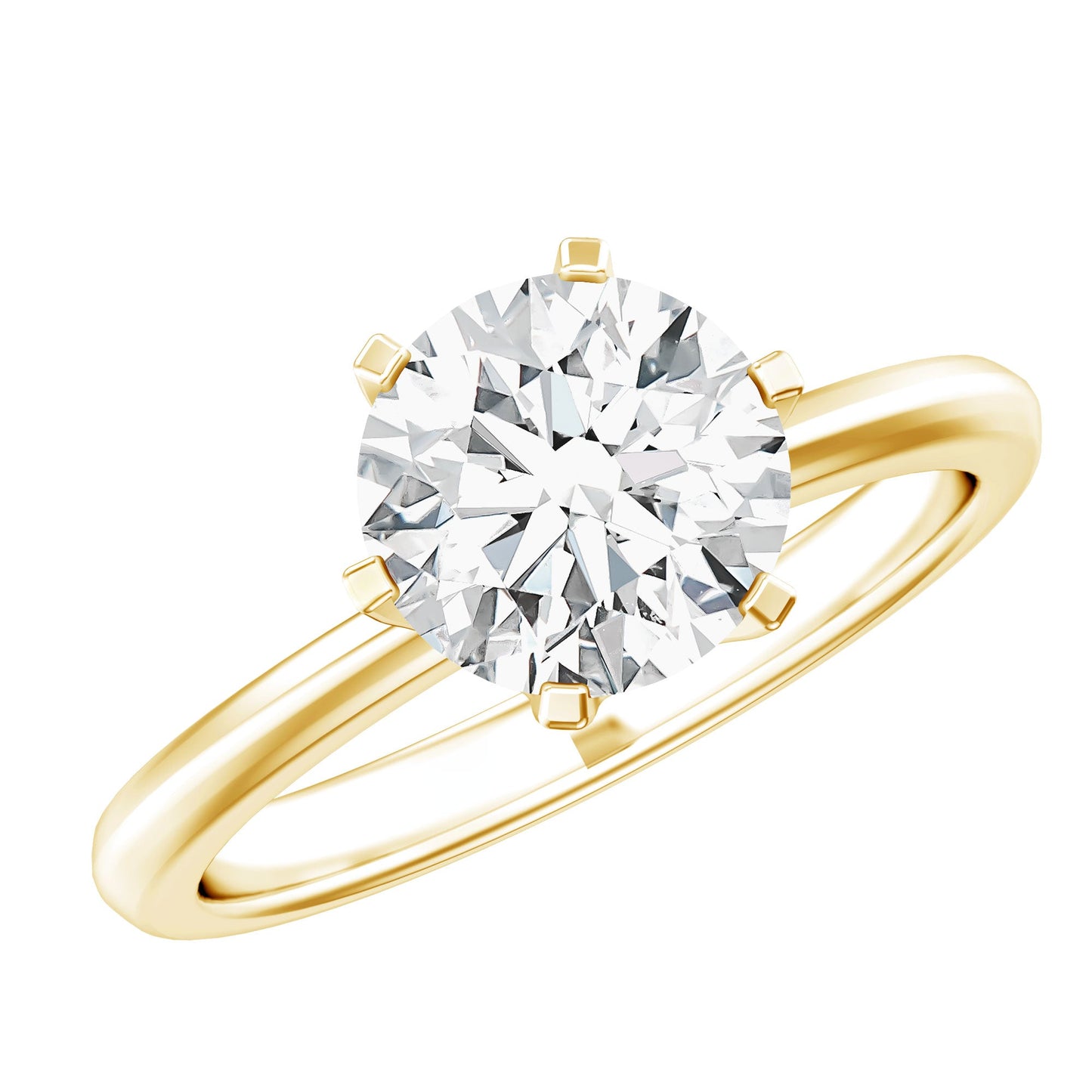3 Carat IGI Certified Lab Grown Diamond Round Engagement Ring