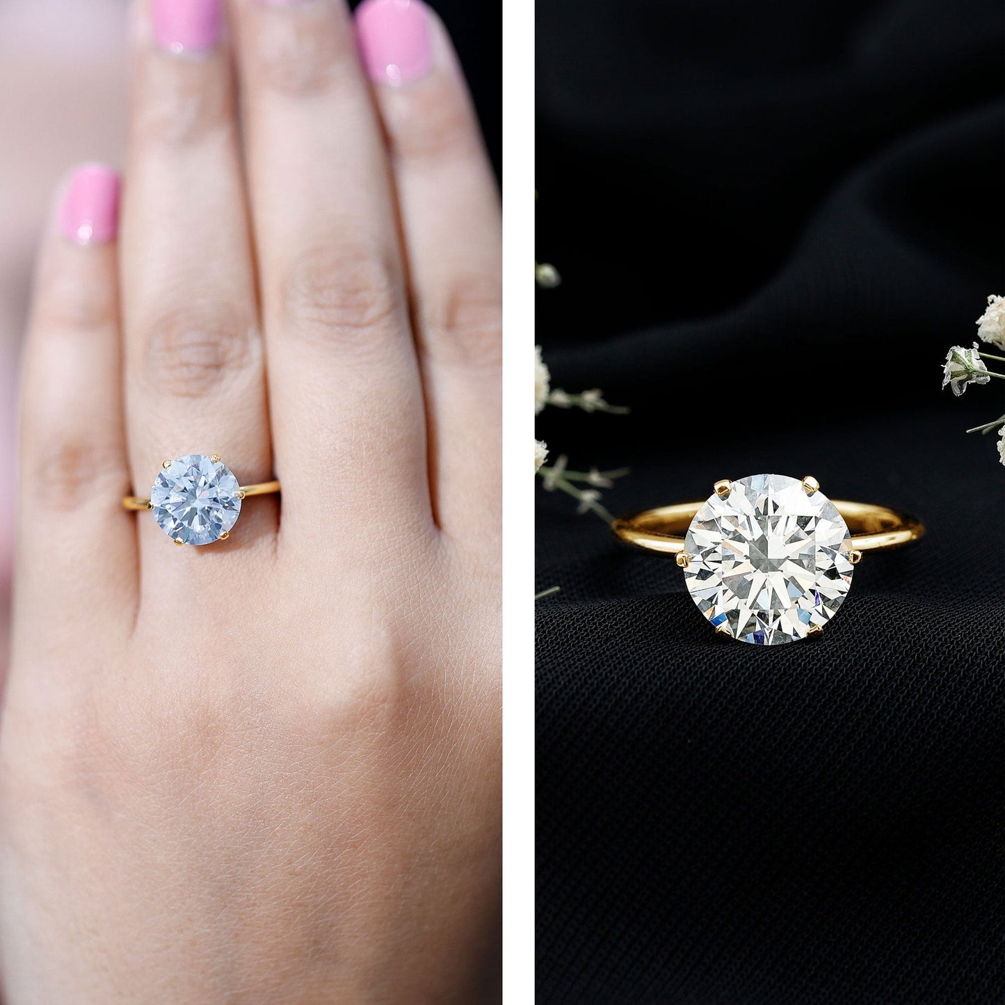 3 Carat IGI Certified Lab Grown Diamond Round Engagement Ring