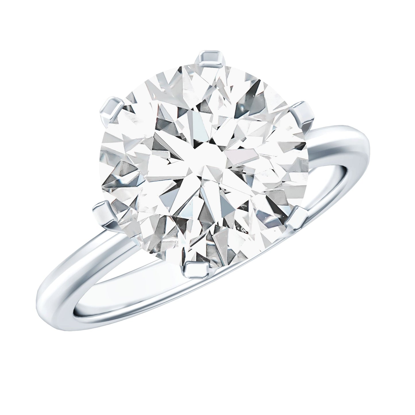 IGI Certified 5 Carat Lab Grown Diamond Solitaire Engagement Ring