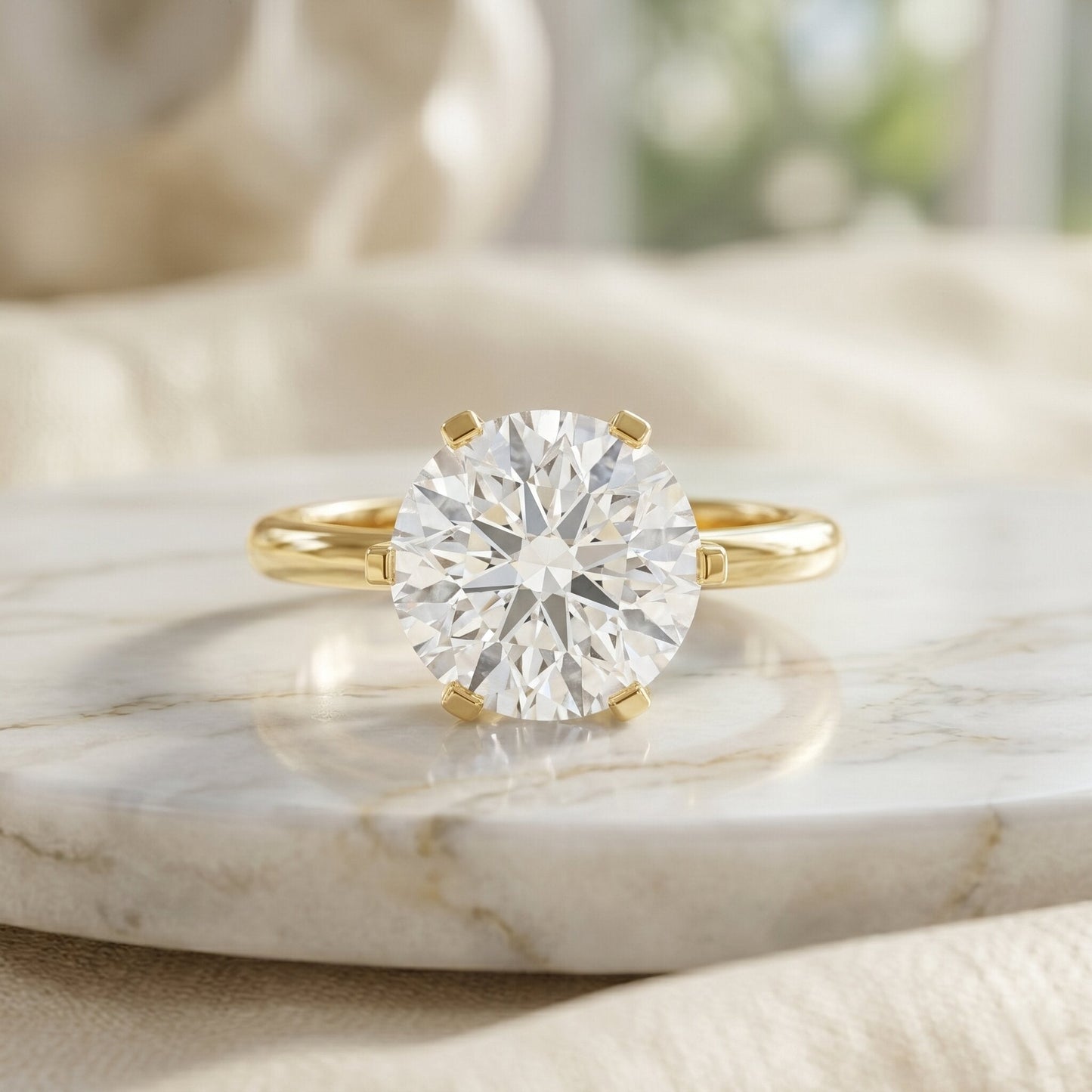 IGI Certified 5 Carat Lab Grown Diamond Solitaire Engagement Ring