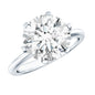 4 Carat Lab Created Diamond Solitaire Engagement Ring with IGI Certificate