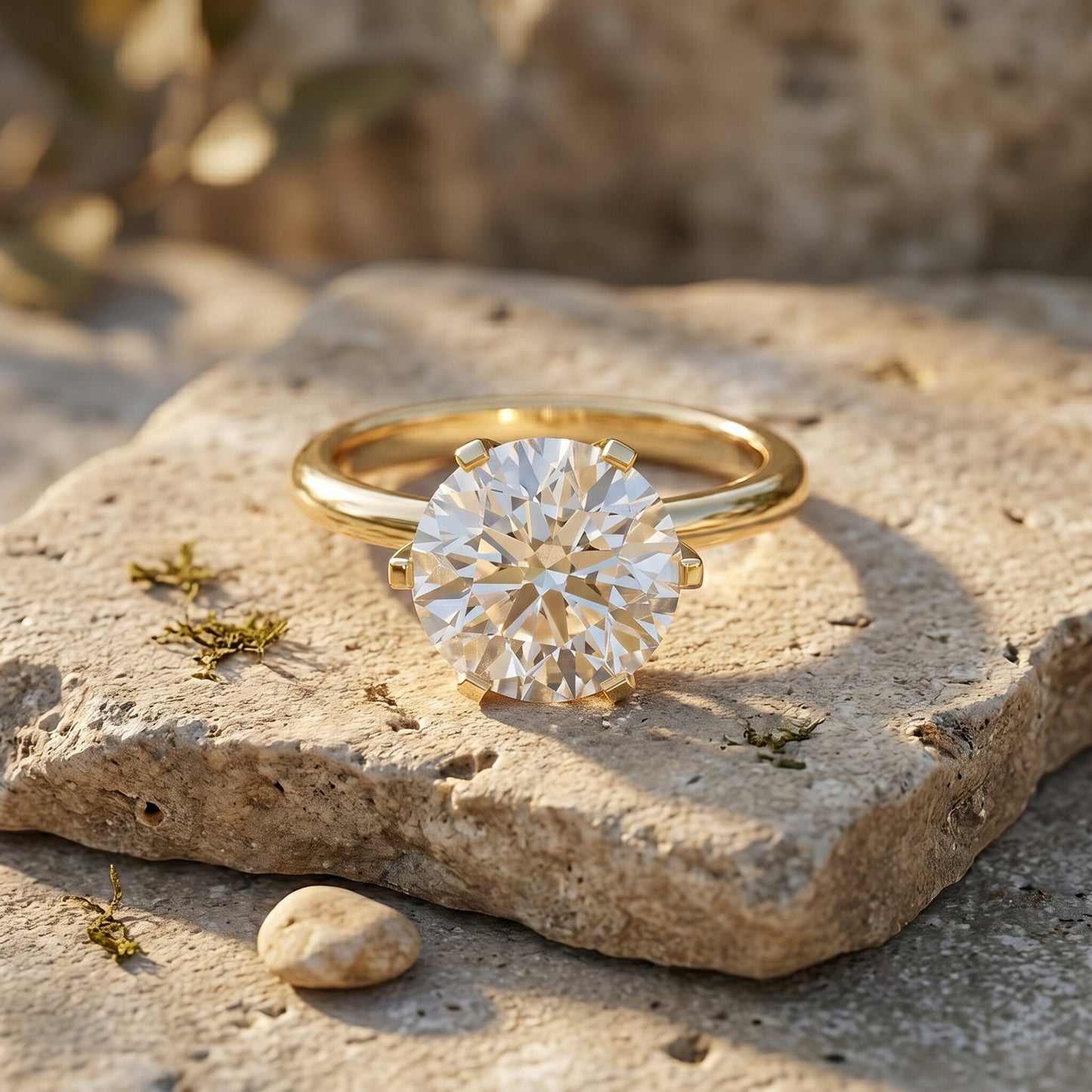 4 Carat Lab Created Diamond Solitaire Engagement Ring with IGI Certificate