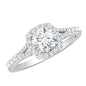 IGI Certified 1 Carat Lab Grown Diamond Halo Engagement Ring for Women