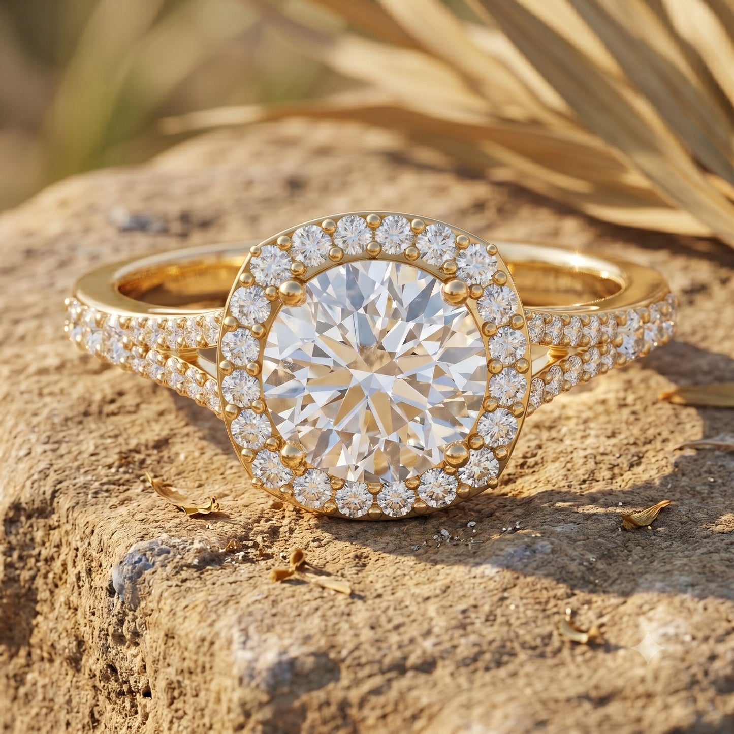 IGI Certified 2 Carat Round Lab Grown Diamond Statement Engagement Ring
