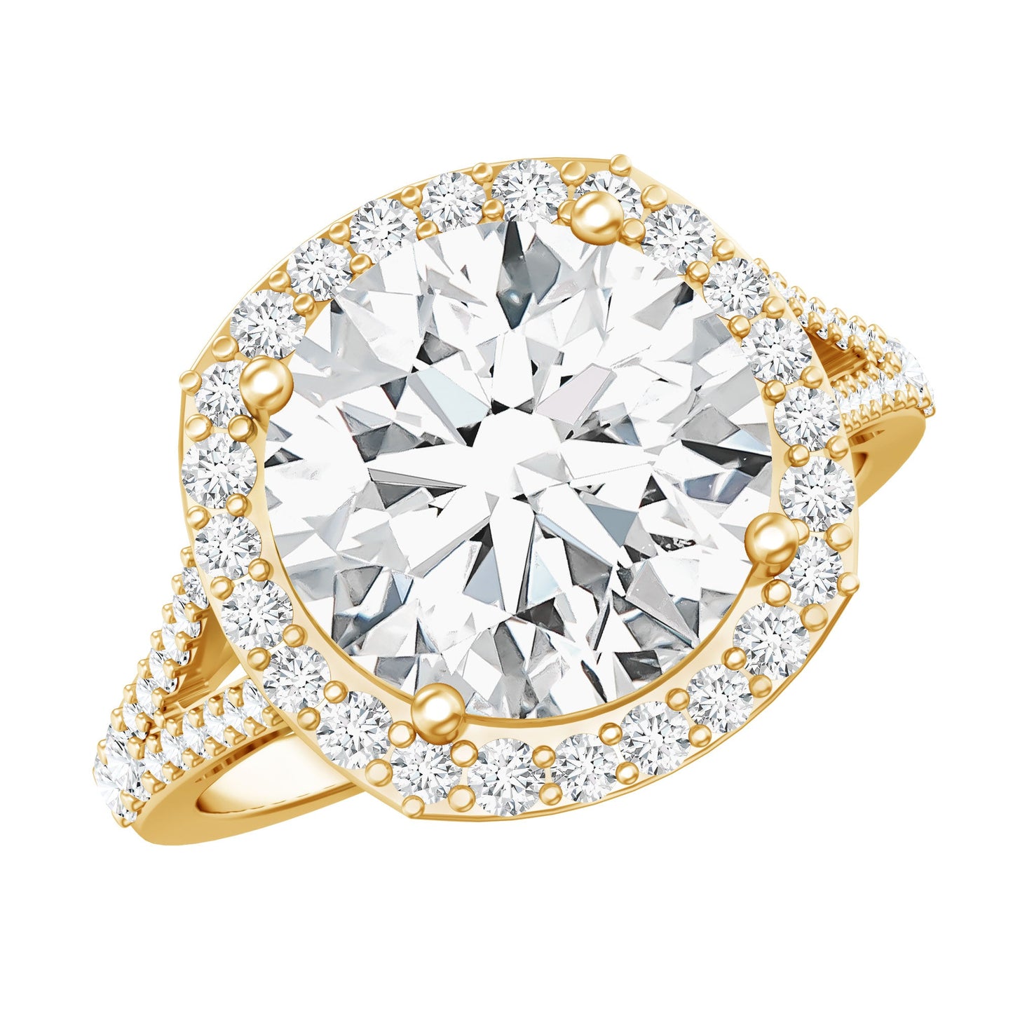 5 Carat Lab Grown Big Diamond Engagement Ring with IGI Certificate