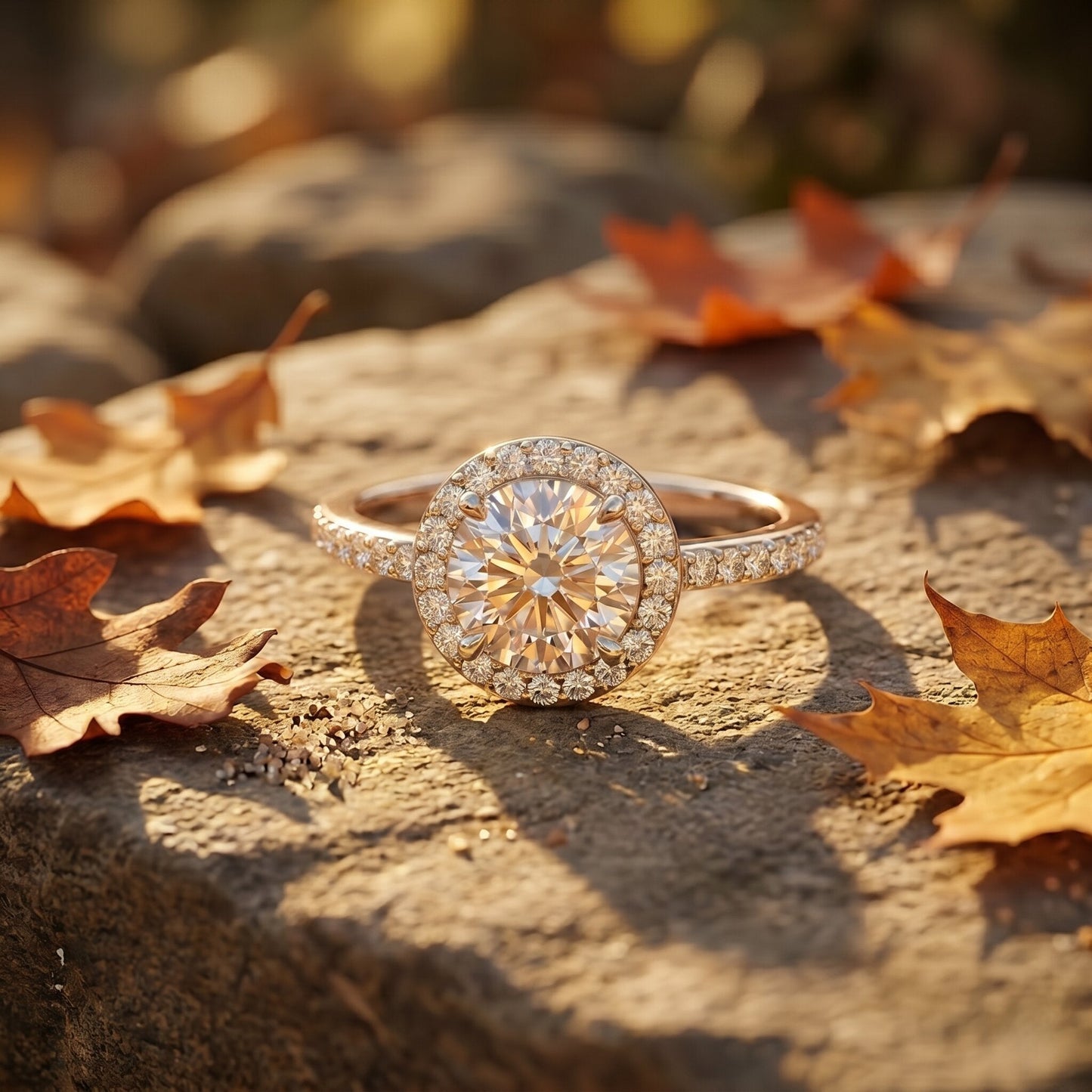 IGI Certified 1 CT Lab Grown Diamond Round Engagement Ring