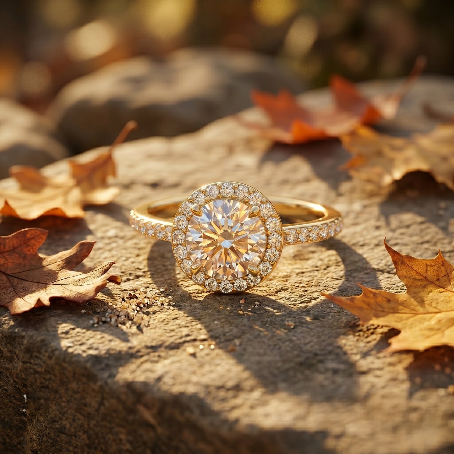 IGI Certified 1 CT Lab Grown Diamond Round Engagement Ring