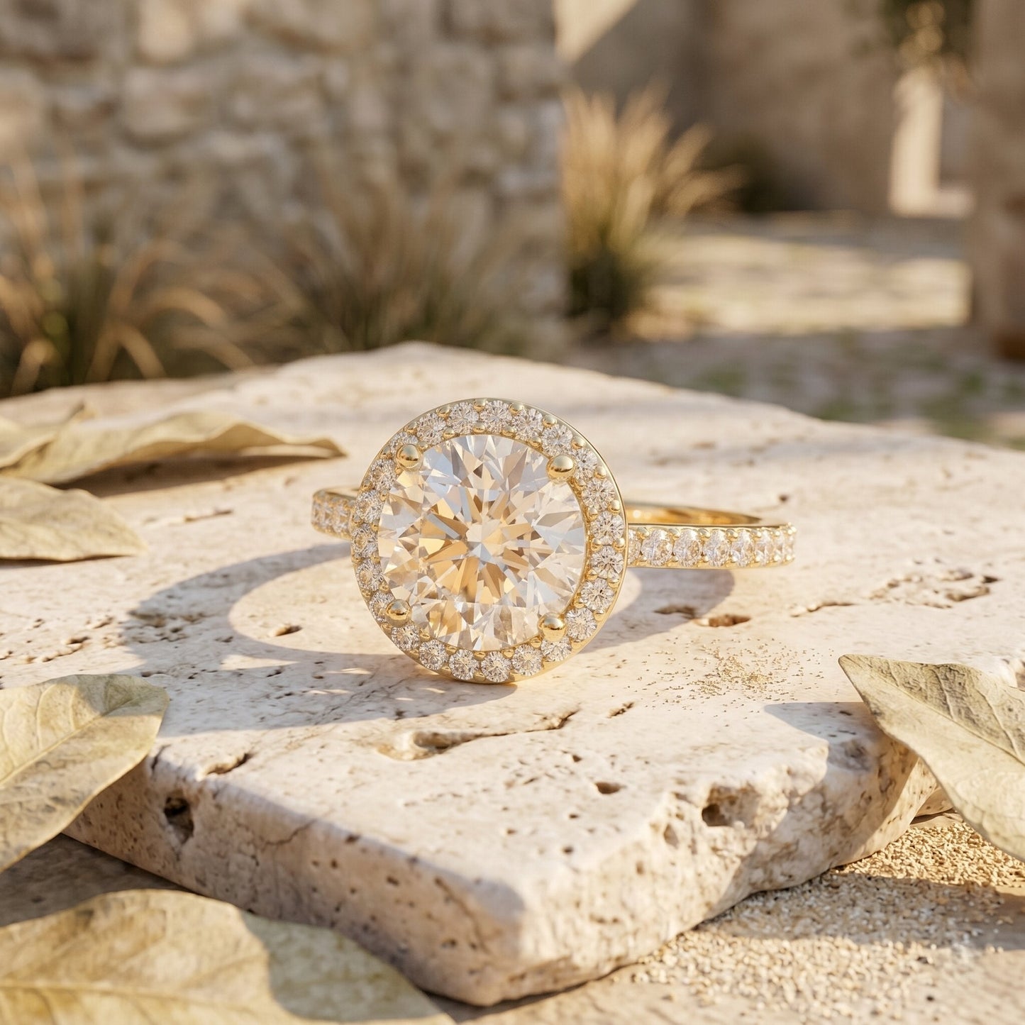 2 Carat Lab Grown Diamond Halo Engagement Ring with IGI Certificate