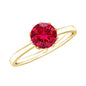 Certified 1.3 Carat Lab Grown Ruby Engagement Ring in Lotus Basket Setting