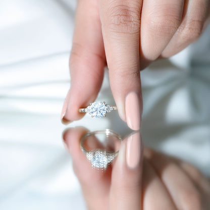 Prong Set Moissanite Classic Engagement Ring For Her