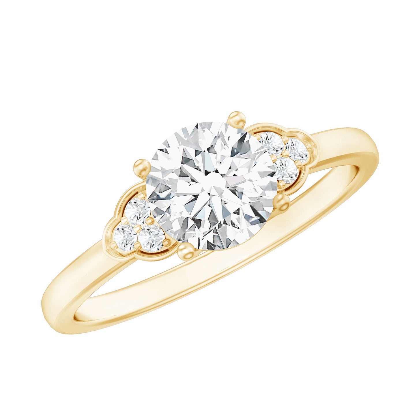 Prong Set Moissanite Classic Engagement Ring For Her