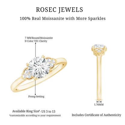 Prong Set Moissanite Classic Engagement Ring For Her