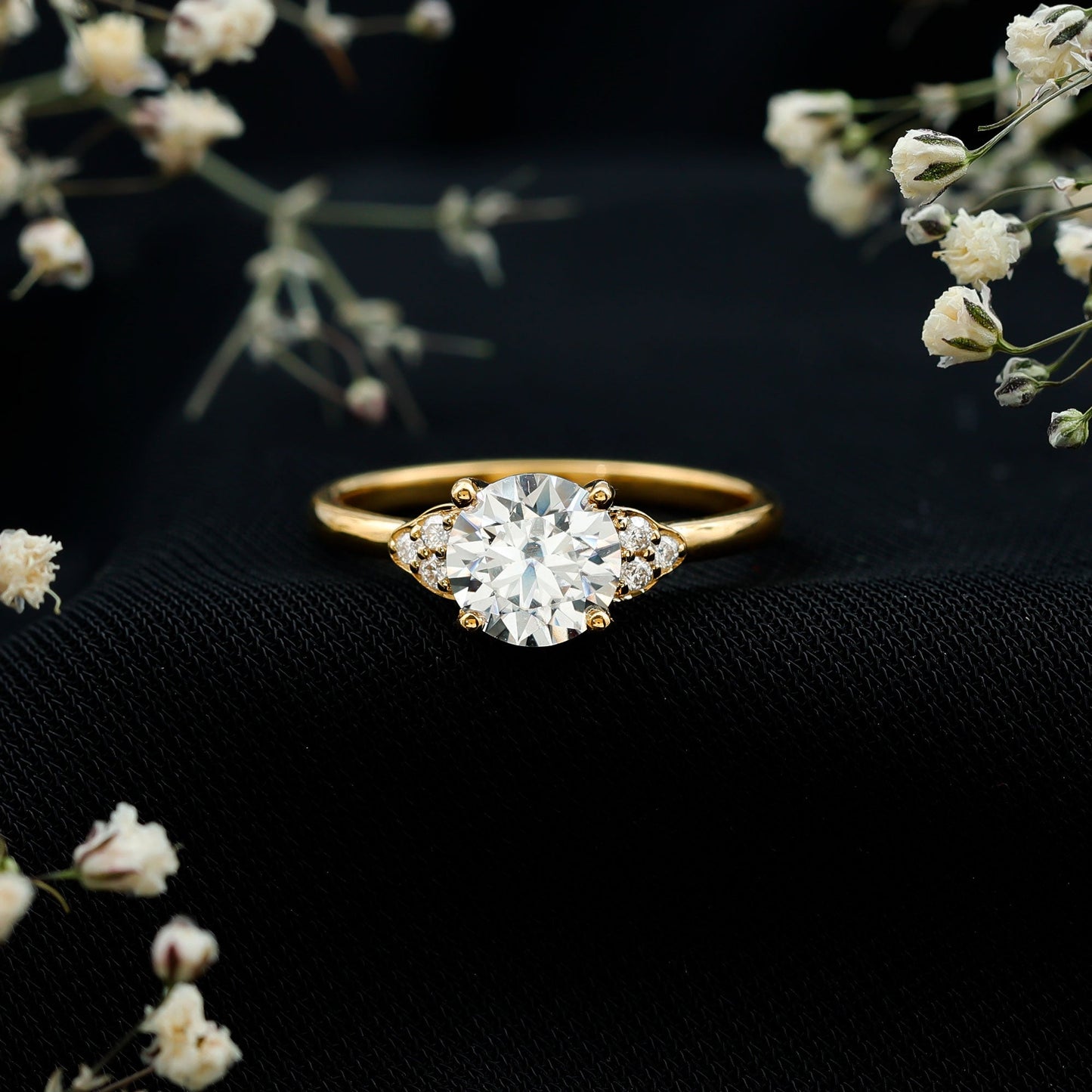 Prong Set Moissanite Classic Engagement Ring For Her