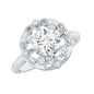 Moissanite Vintage Looking Engagement Ring with Certificate