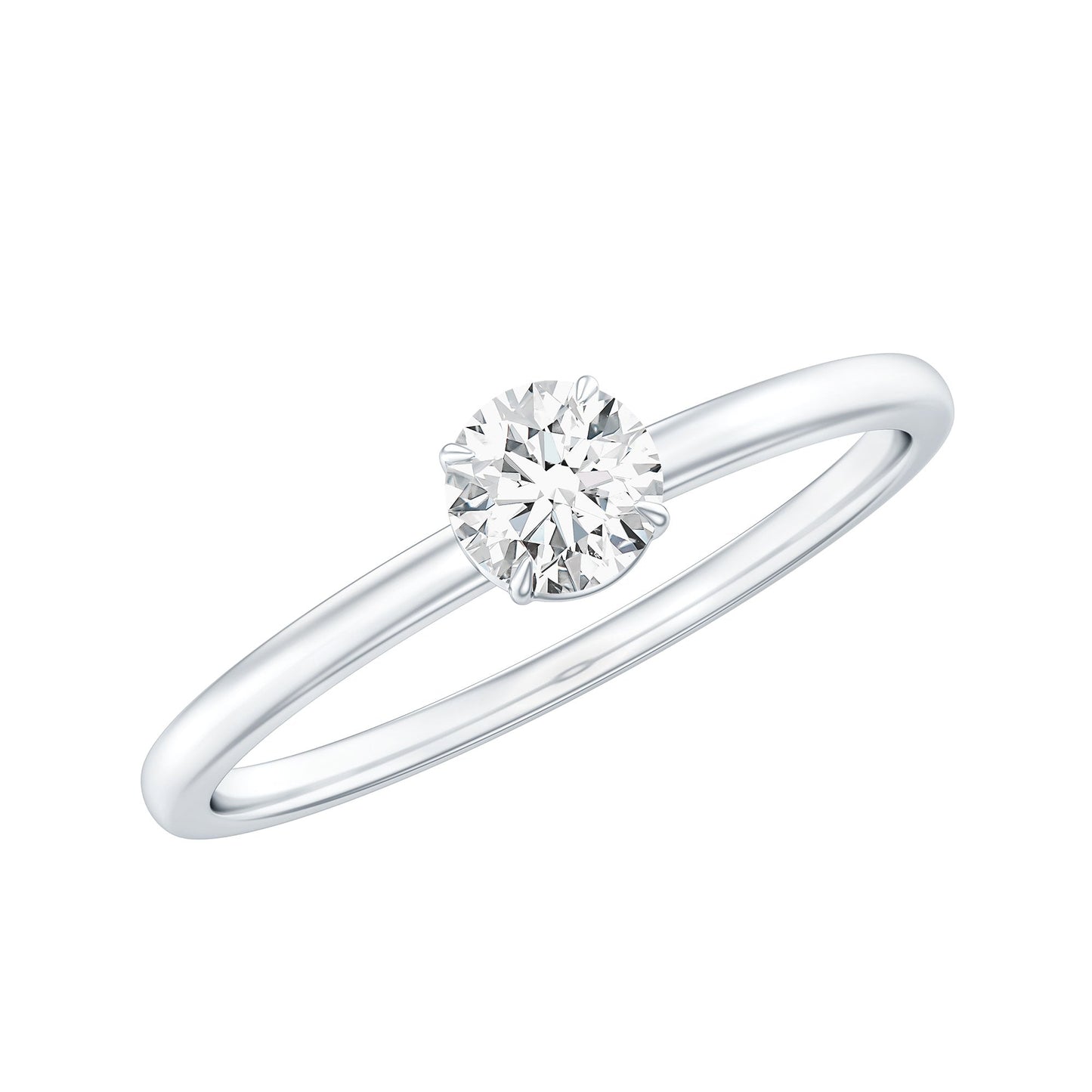 Claw Set Solitaire Moissanite Promise Ring for Women