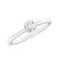 Claw Set Solitaire Moissanite Promise Ring for Women