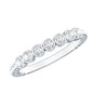 Bezel Set Round Diamond Half Eternity Ring