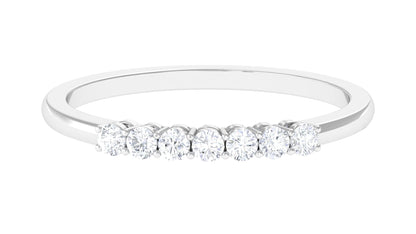 Minimalist Diamond Wedding Band Ring with Certificate