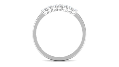 Minimalist Diamond Wedding Band Ring with Certificate