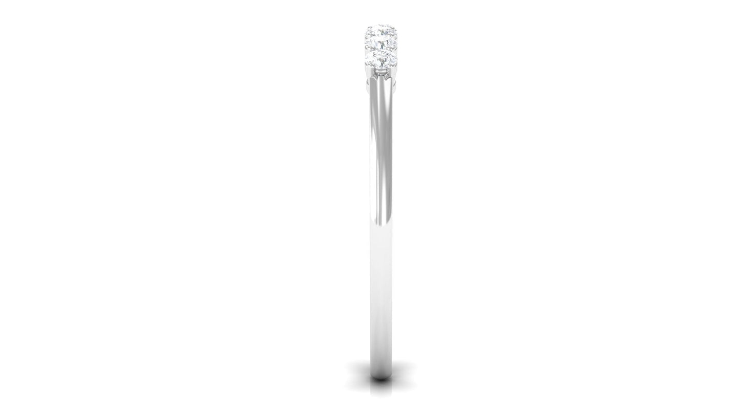 Minimalist Diamond Wedding Band Ring with Certificate
