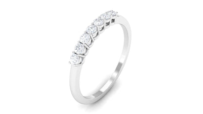 Minimalist Diamond Wedding Band Ring with Certificate