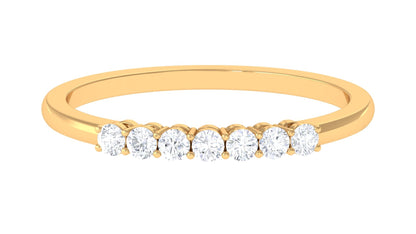 Minimalist Diamond Wedding Band Ring with Certificate