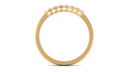 Minimalist Diamond Wedding Band Ring with Certificate