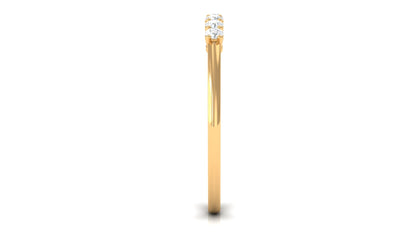 Minimalist Diamond Wedding Band Ring with Certificate