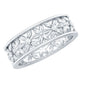 Real Diamond Flower Wedding Band for Women