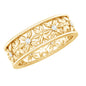 Real Diamond Flower Wedding Band for Women