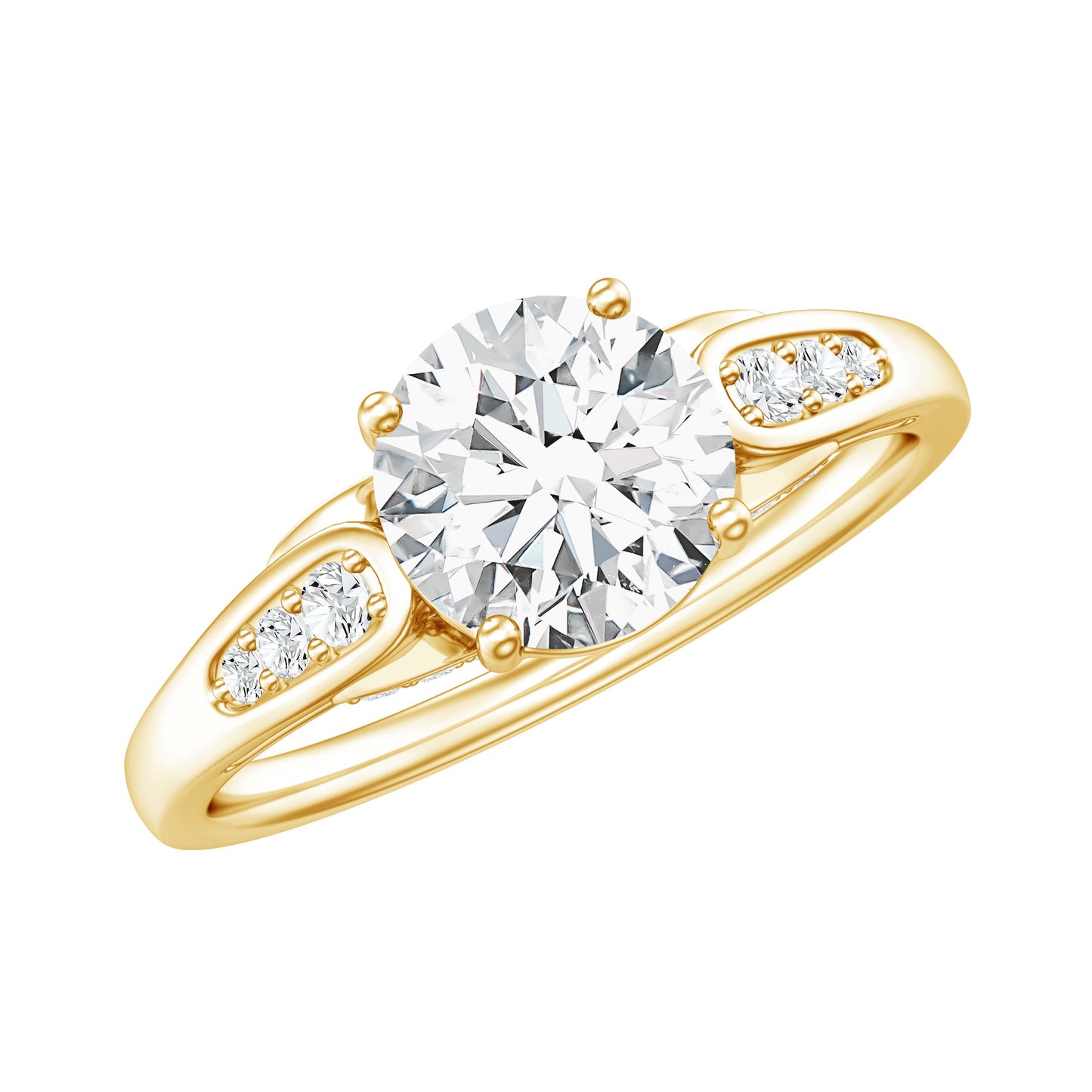 Brilliant Cut D-VS1 clarity Moissanite Engagement Ring for Women