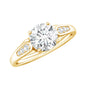 Brilliant Cut D-VS1 clarity Moissanite Engagement Ring for Women