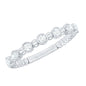 Real Diamond Stackable Eternity Ring with Beaded Details
