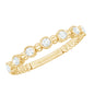 Real Diamond Stackable Eternity Ring with Beaded Details