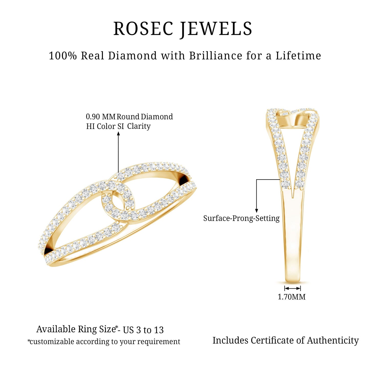Certified Real Diamond Anniversary Ring for Women