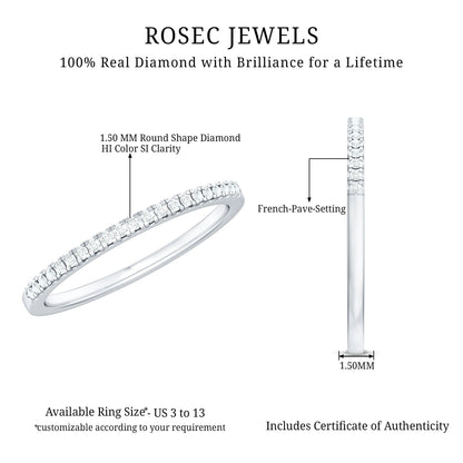 Natural Diamond Minimal Stackable Band Ring