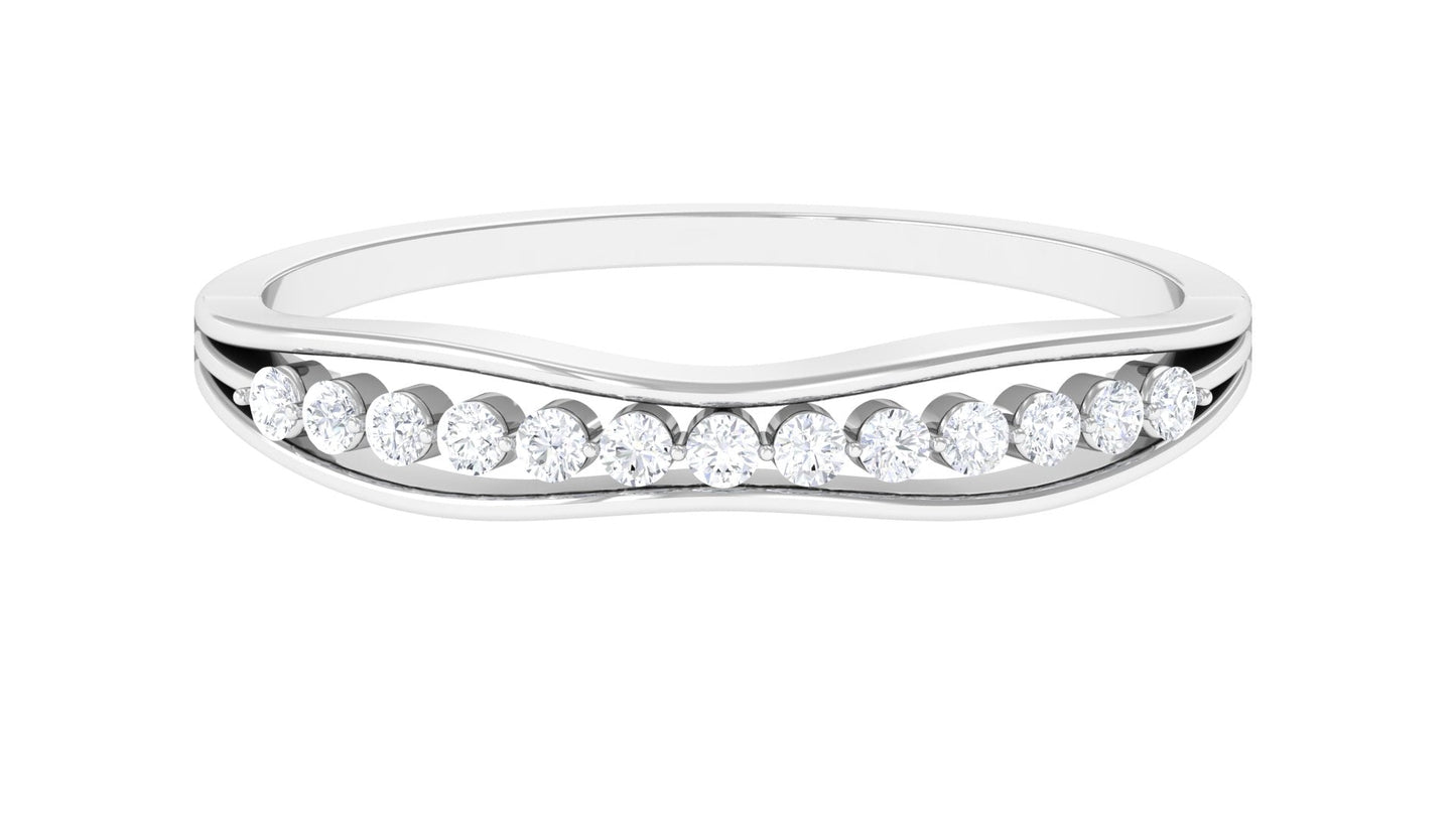 Natural Diamond Half Eternity Ring for Anniversary