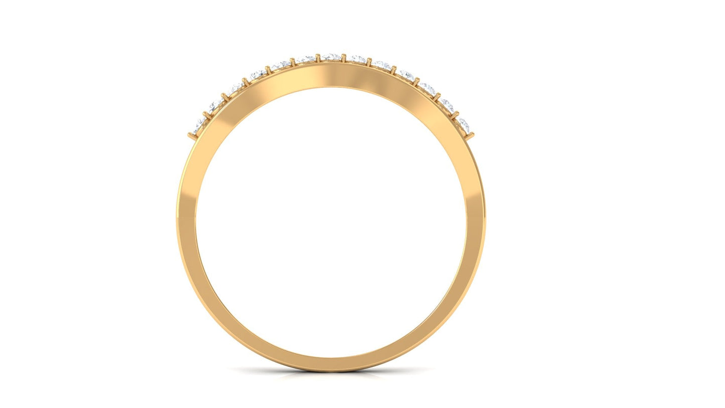 Natural Diamond Half Eternity Ring for Anniversary