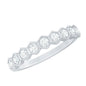 Real Diamond Hexagon Half Eternity Ring for Women