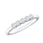 Bezel Set Natural Diamond Five Stone Promise Ring for Her