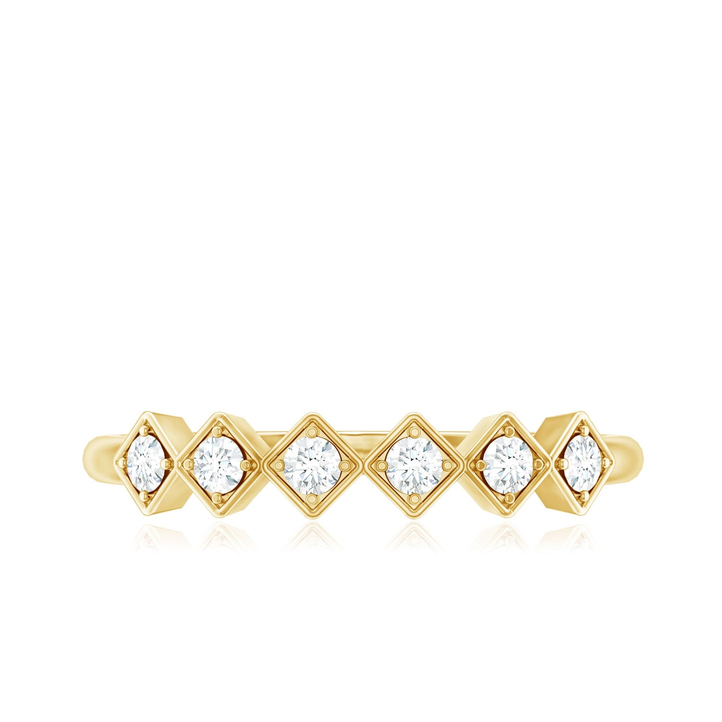Minimal Diamond Geometric Half Eternity Ring