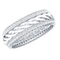 Round Lab Grown Diamond Twisted Rope Band Ring