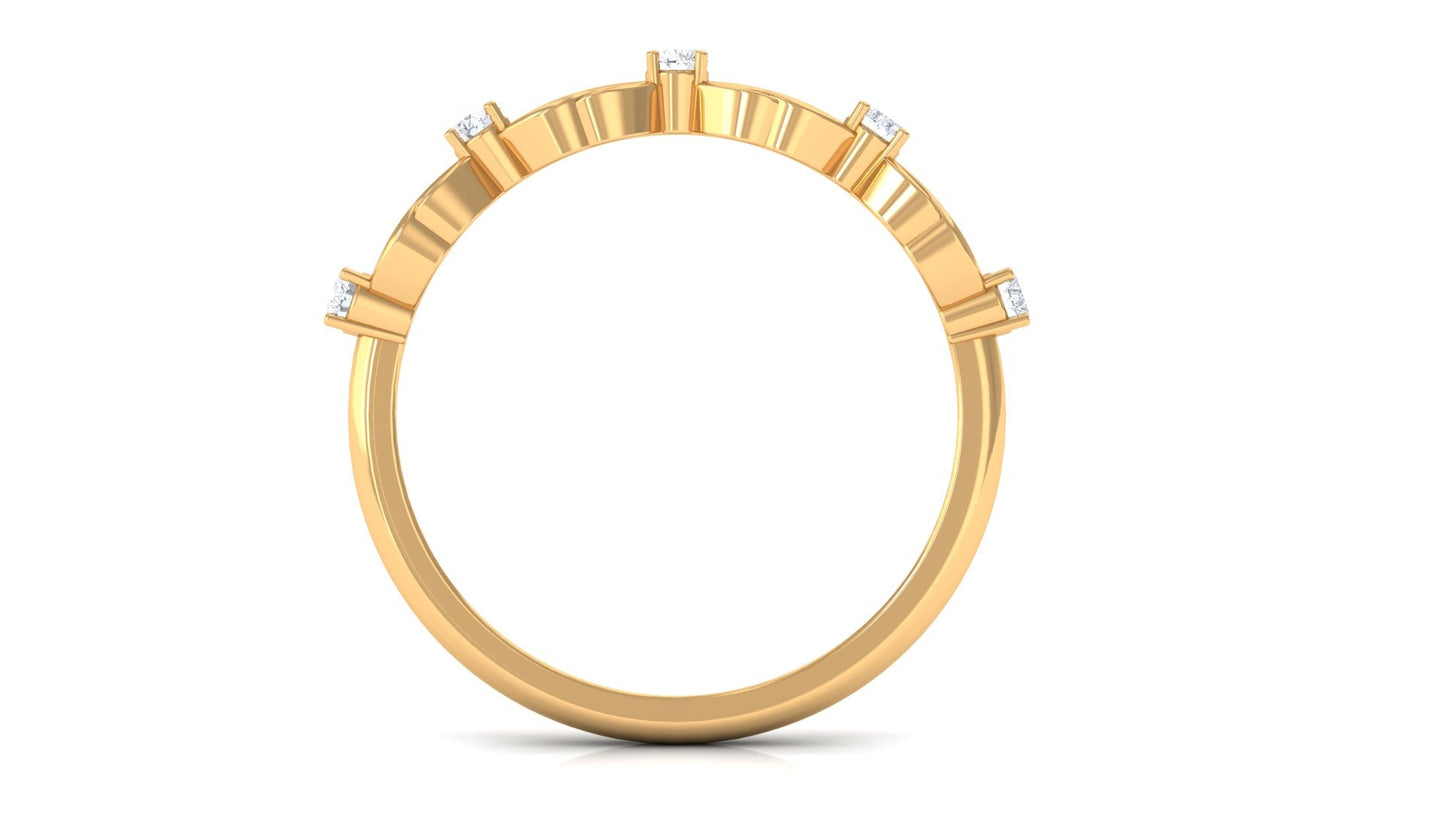 Certified Natural Diamond Interlock Infinity Ring