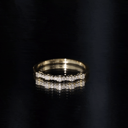 Certified Diamond Half Eternity Stackable Ring