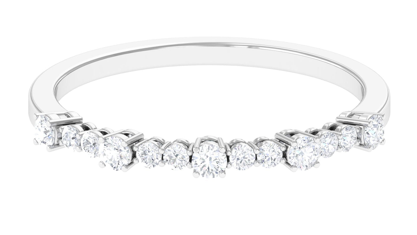 Certified Diamond Half Eternity Stackable Ring