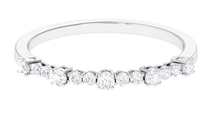 Certified Diamond Half Eternity Stackable Ring