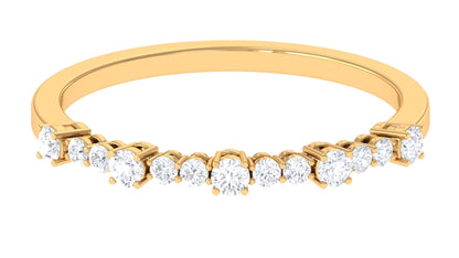 Certified Diamond Half Eternity Stackable Ring