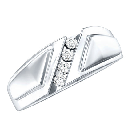 Lab Grown Diamond Mens Wide Wedding Band
