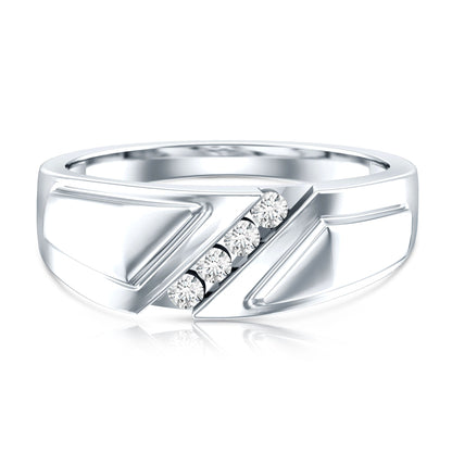 Lab Grown Diamond Mens Wide Wedding Band